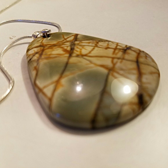 Picture Jasper and sterling silver pendant - Picture 6 of 7